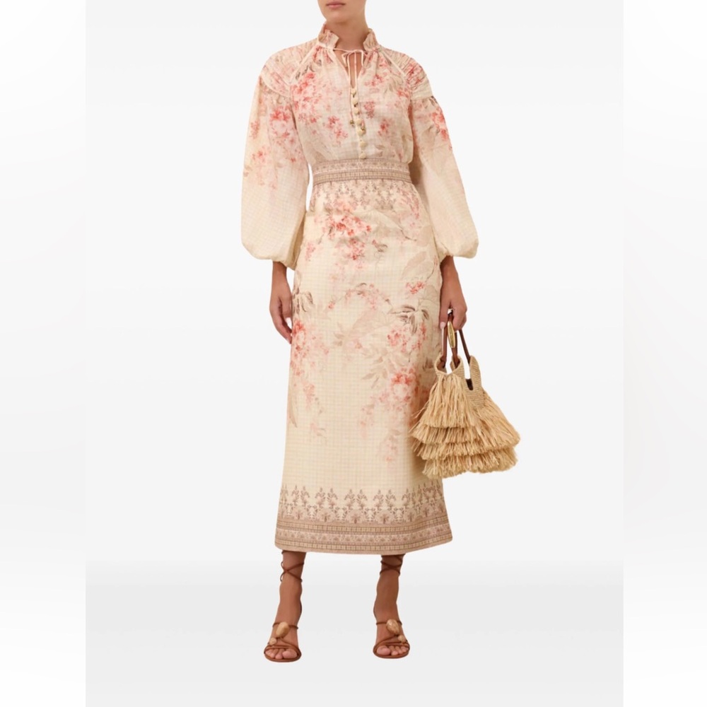 Zimmermann Illuminate Pencil Midi Skirt